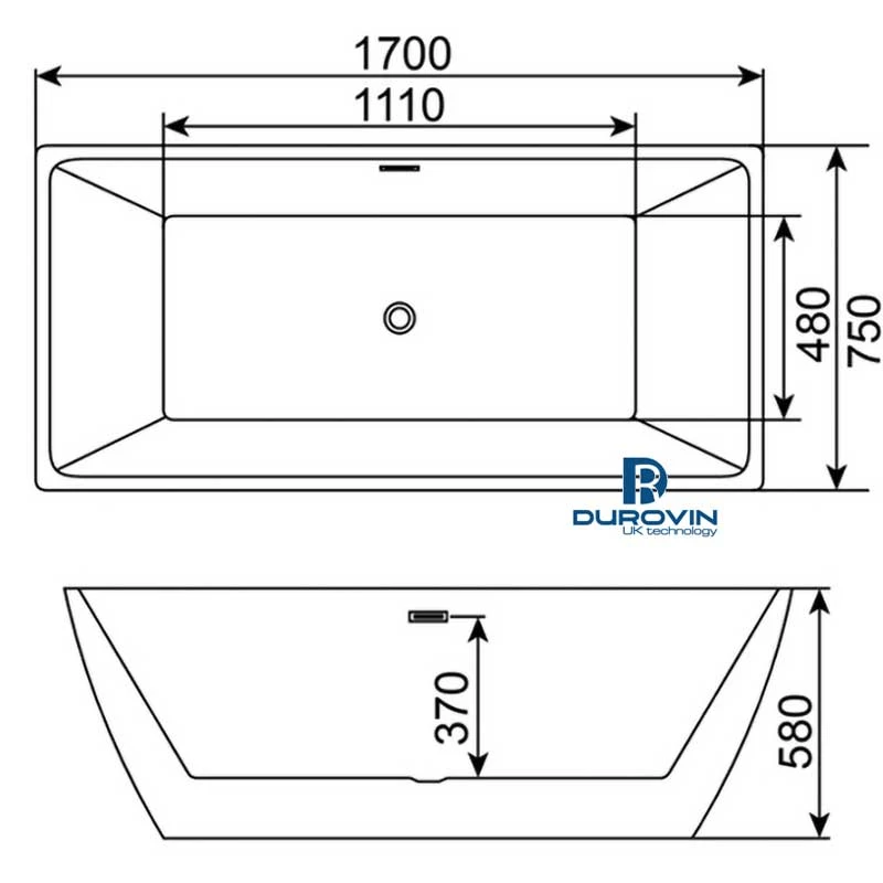 Bồn tắm chữ nhật liền khối DRV-1219