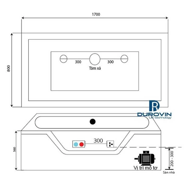 Bồn Tắm Kính DRV-2251