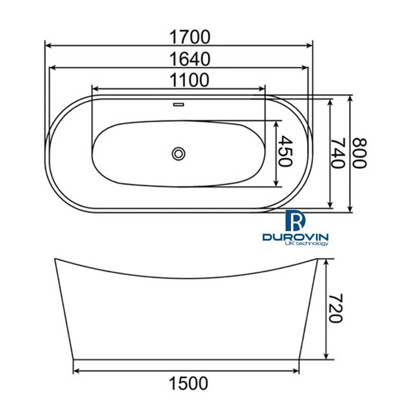 Bồn Tắm Hình Thỏi Vàng DRV-2403