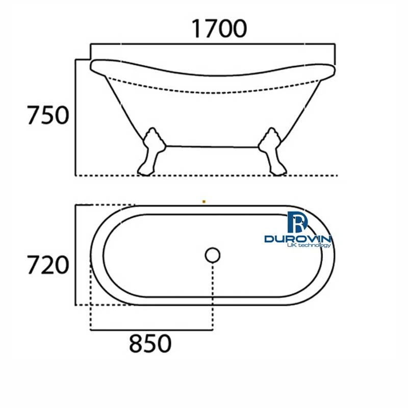 Bồn Chân Rồng 2 Đầu Bằng DRV-2702