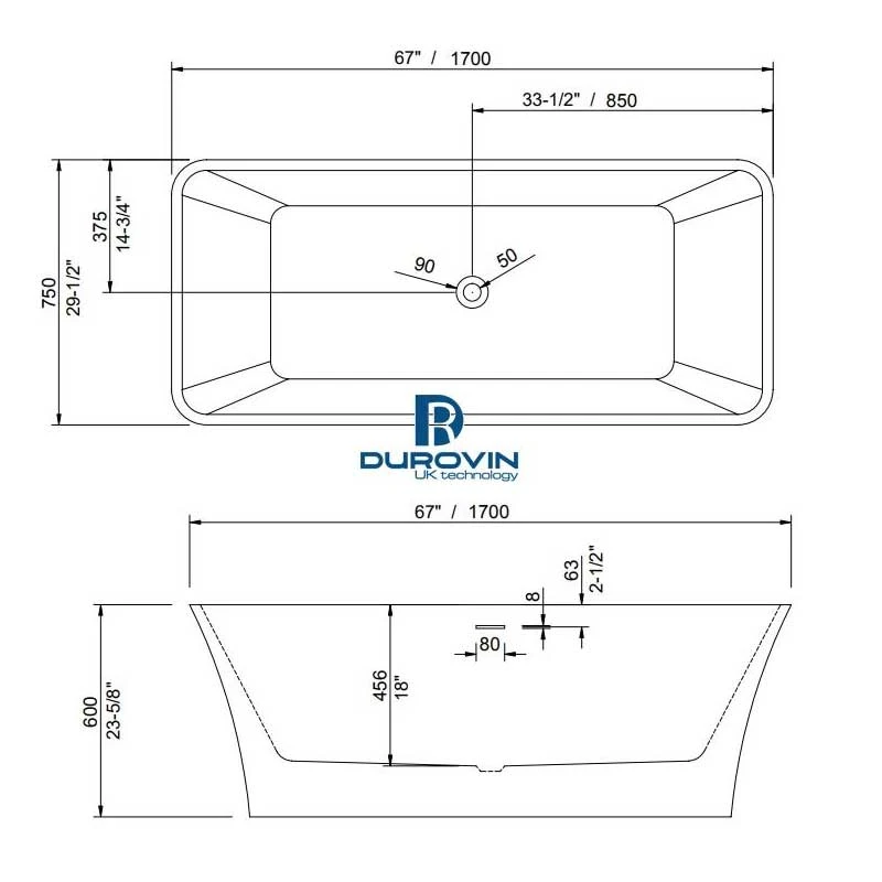 Bồn tắm đá Solid Suface DRV-6801