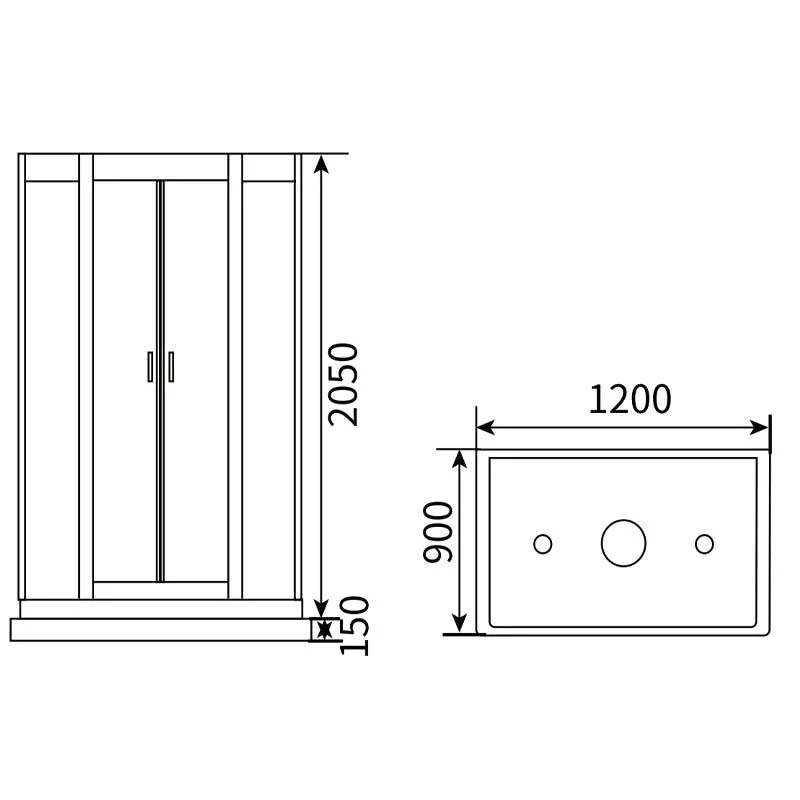 Cabin tắm đứng DRRL-C14