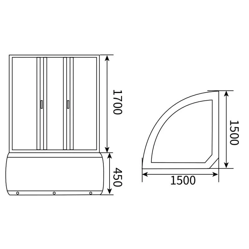 Cabin tắm đứng DRRL-D04(B)