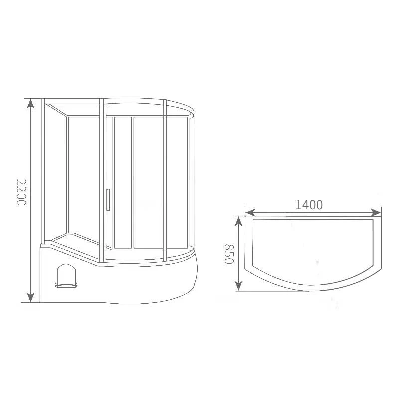 Cabin tắm đứng DRRL-D17(B)(L)