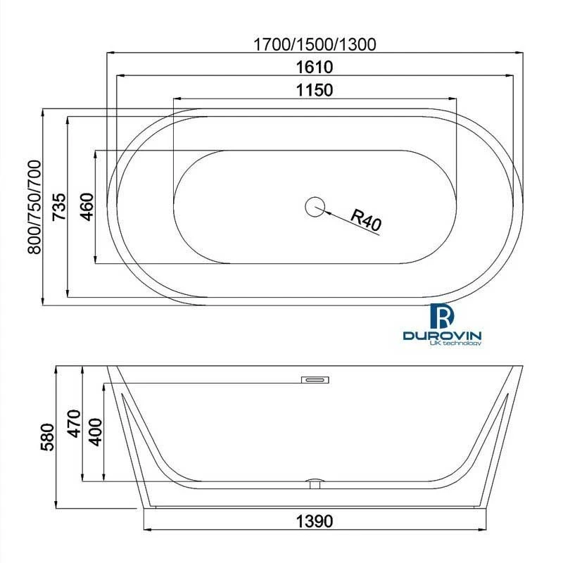 Bồn ovan Viền Mỏng DRV-1235